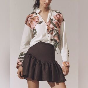 ❤️HP❤️ NWT Size MP - Anthro Cotton Floral Tavi Buttondown Blouse (NWT US$ 98)